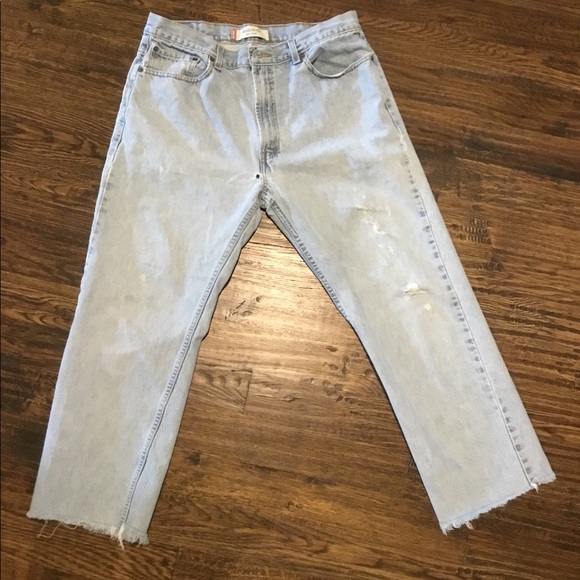 Levi's Other - Men’s Levi’s distressed, raw hem faded jeans